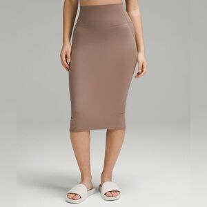 Lululemon Nulu Slim-Fit High Rise Midi Bodycon Skirt
